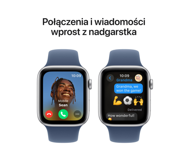APPLE Watch SE 2024 GPS 44mm koperta z aluminium (srebrny) + pasek sportowy rozmiar S/M (denim) - 1278024 - zdjęcie 4